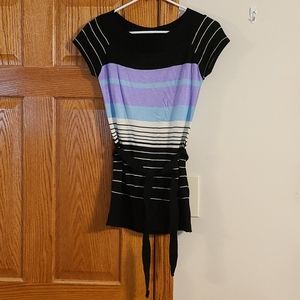 IZ Byer Striped Shirt with Tie